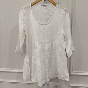 Francesca Bettini White LinenTunic